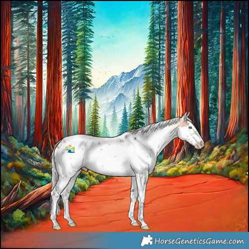 Horse Color:Gray Silver Perlino Splash Tobiano Appaloosa