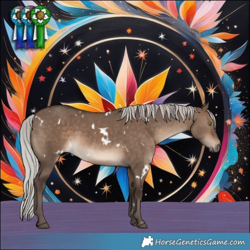 Horse Color:White Spotted Silver Brown Dun