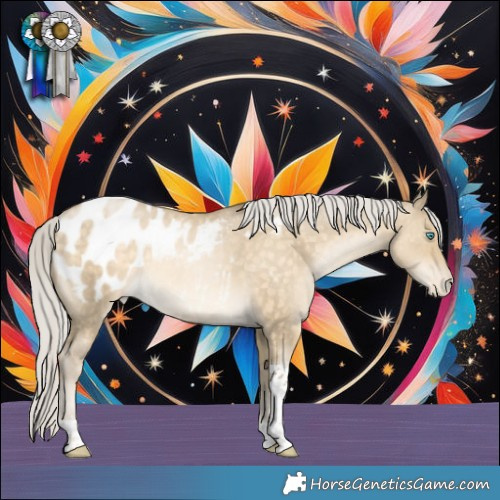 Horse Color:Silver Buckskin Pearl Dun Tobiano Appaloosa