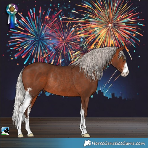 Horse Color:Silver Bay Sabino Rabicano
