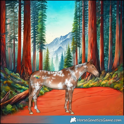 Horse Color:White Spotted Chestnut 