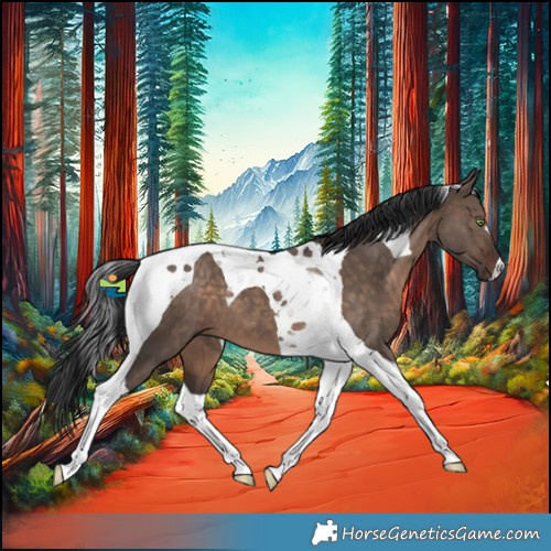 Horse Color:Brown Dun Mushroom Tobiano 