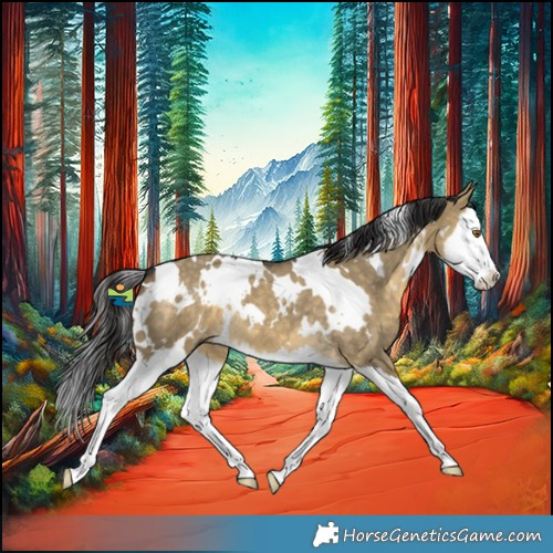 Horse Color:White Spotted Buckskin Dun Splash