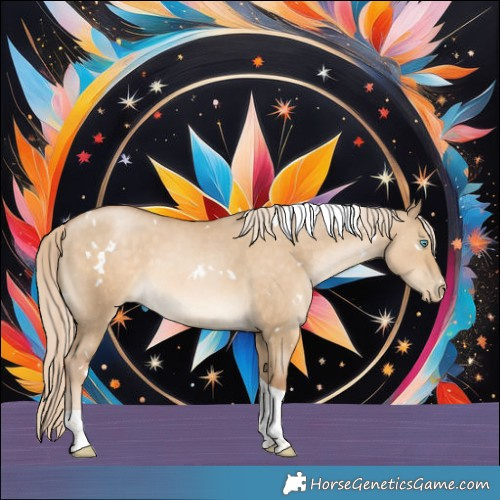 Horse Color:White Spotted Chocolate Palomino Pearl Dun Tobiano 