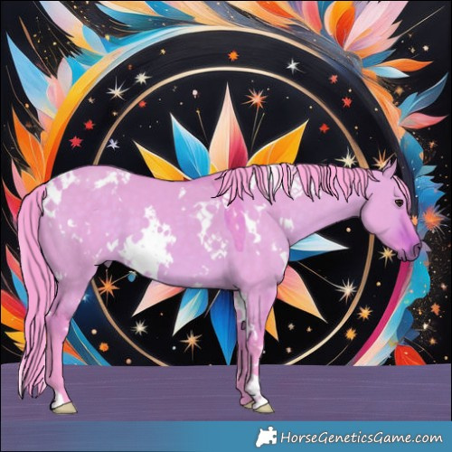 Horse Color:Watercolor White Spotted Brown Dun 