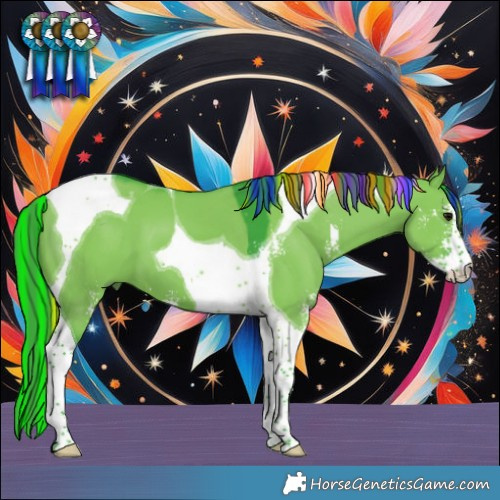 Horse Color:Painted Watercolor Grullo Sabino Tobiano 