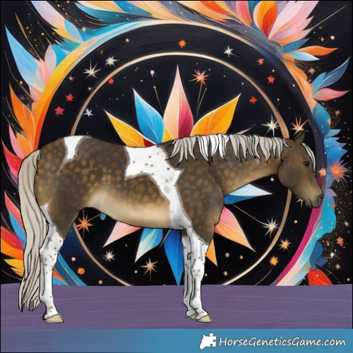 Horse Color:Silver Buckskin Tobiano