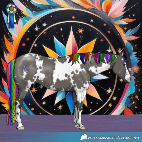 Horse Color:Painted White Spotted Grullo