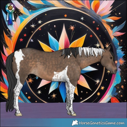Horse Color:Brown Dun Tobiano