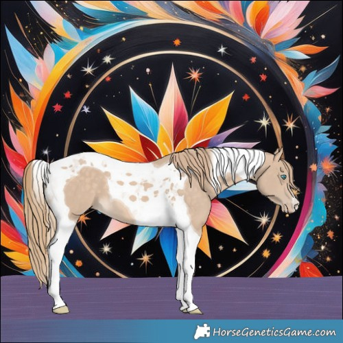 Horse Color:Perlino Tobiano