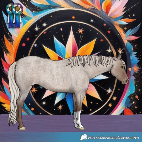Horse Color:Silver Grullo Roan Appaloosa