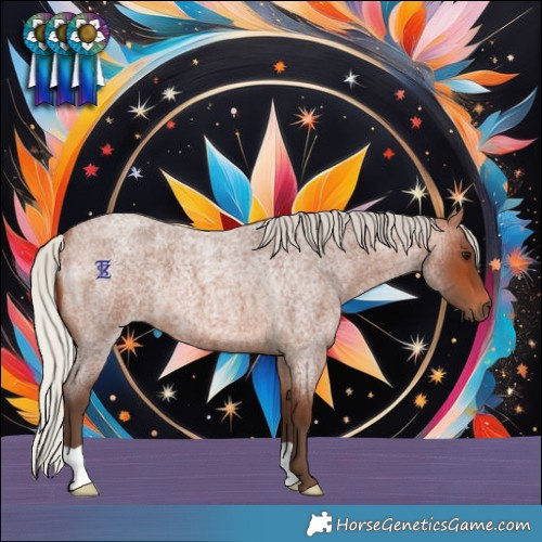 Horse Color:Silver Brown Roan 