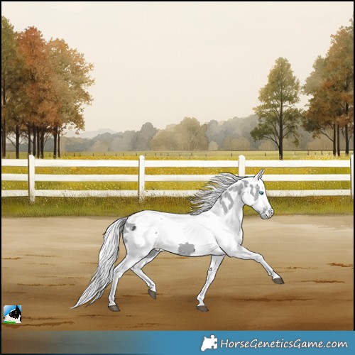 Horse Color:Black Merle Skewed Appaloosa 