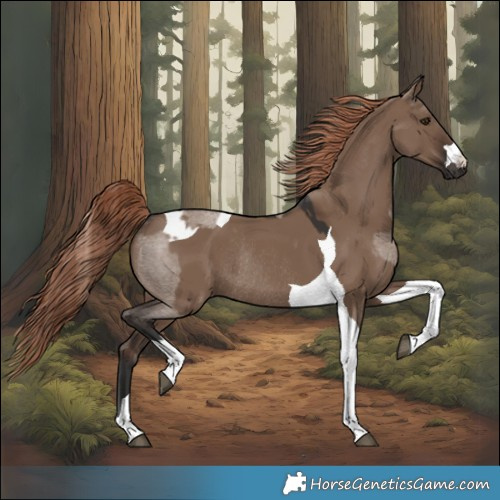 Horse Color:Liver Red Dun Roan Rabicano  and Liver Red Dun Tobiano Rabicano 