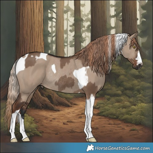 Horse Color:Liver Red Dun Rabicano and Liver Red Dun Tobiano Rabicano