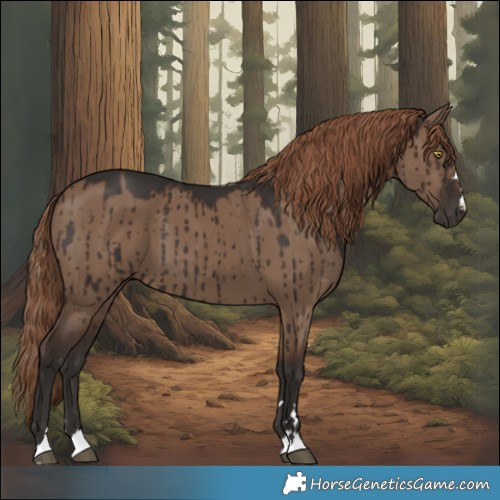 Horse Color:Liver Red Dun Brindle 