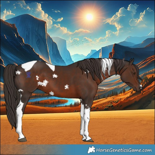 Horse Color:Liver Chestnut Tobiano