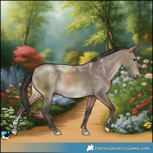 Horse Color:Powder White Bay Dun Merle Brindle 