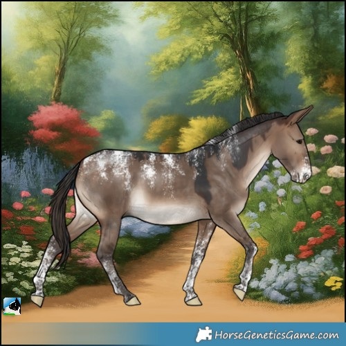 Horse Color:Powder White Brown Dun