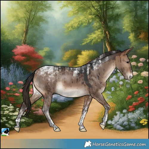 Horse Color:Powder White Brown Dun Rabicano Brindle