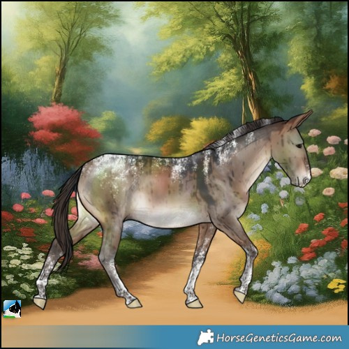 Horse Color:Powder White Brown Dun Rabicano Brindle 