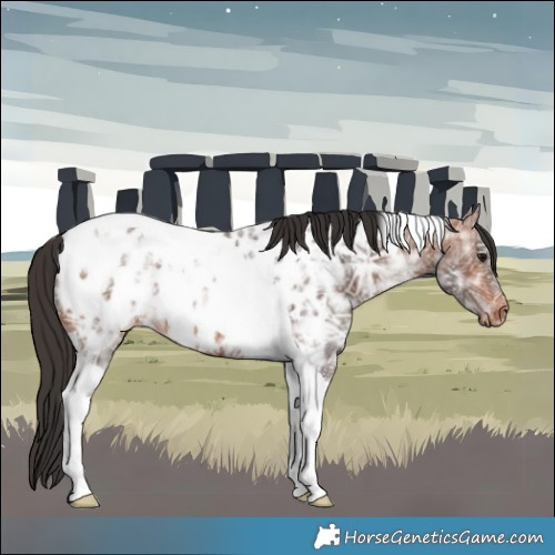 Horse Color:Bay Ice Tobiano Appaloosa