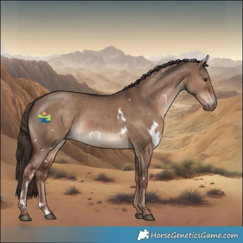 Horse Color:White Spotted Liver Red Dun