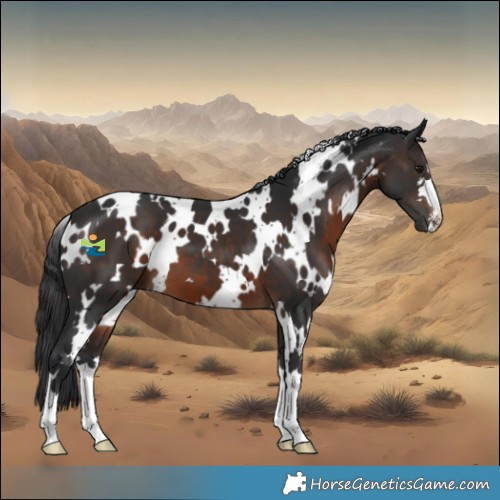 Horse Color:White Spotted Brown 