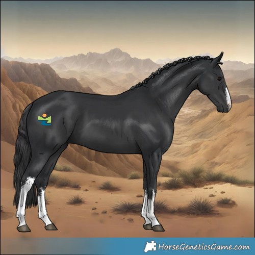 Horse Color:White Spotted Black 