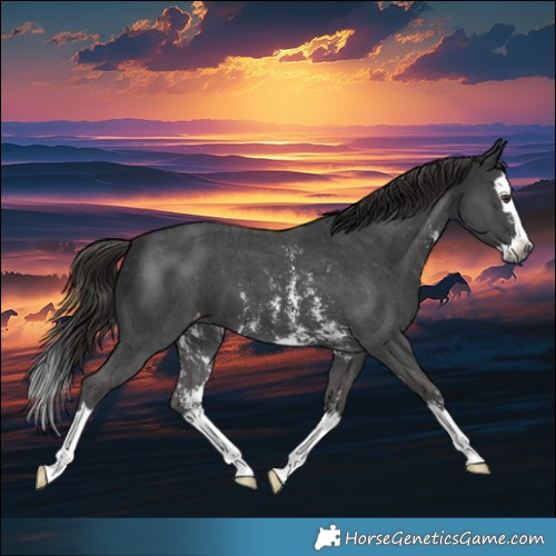 Horse Color:Gray Liver Chestnut Sabino Splash Appaloosa 