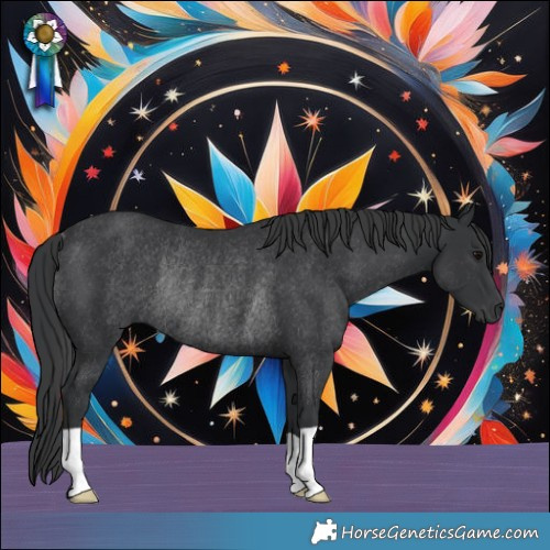 Horse Color:Black Rabicano