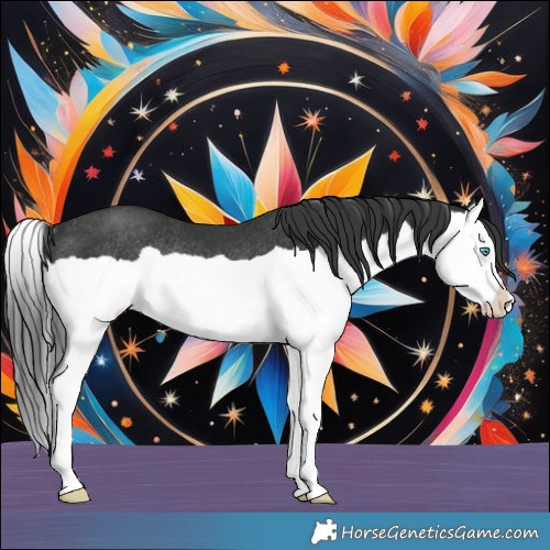 Horse Color:Black Splash Rabicano