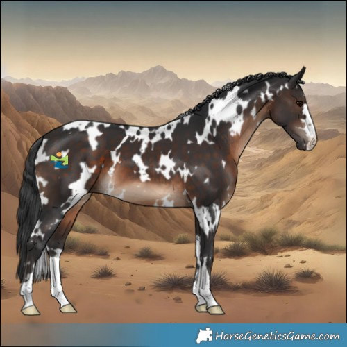 Horse Color:White Spotted Brown