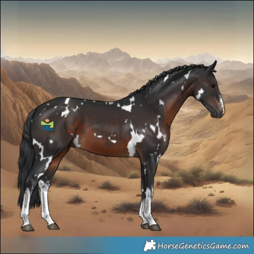 Horse Color:White Spotted Brown 