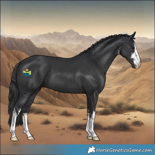 Horse Color:White Spotted Black