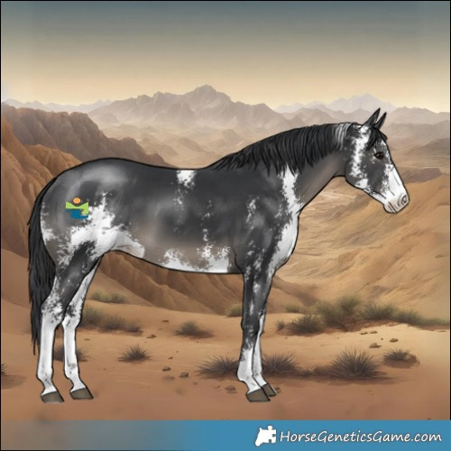 Horse Color:Black Sabino 