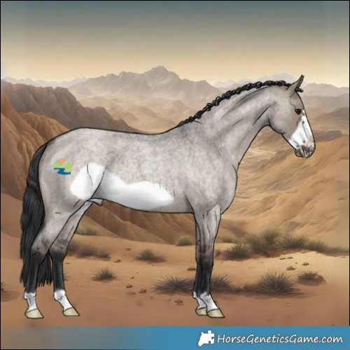 Horse Color:Brown Roan Dun Frame Rabicano