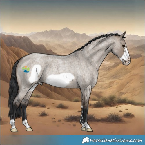 Horse Color:Brown Roan Dun Frame Rabicano