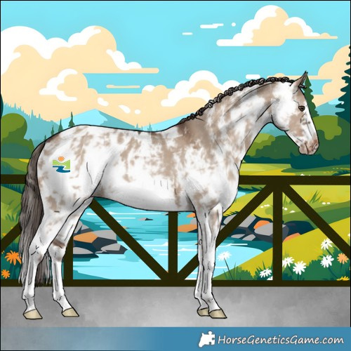 Horse Color:Liver Red Dun Sabino Frame Near Leopard Rabicano 