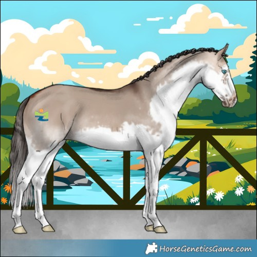 Horse Color:Bay Dun Splash Frame Rabicano 