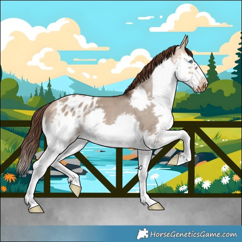 Horse Color:Bay Dun Splash Frame Blanket Rabicano 