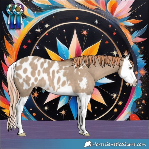 Horse Color:Liver Red Dun Splash Appaloosa