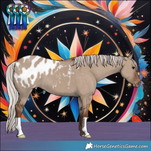 Horse Color:Silver Grullo Appaloosa