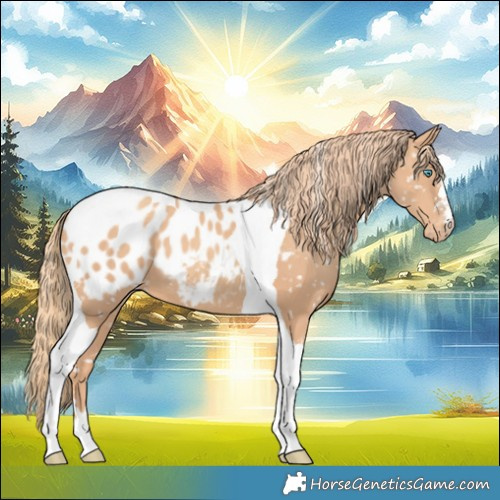 Horse Color:Gold Champagne Tobiano Blanket
