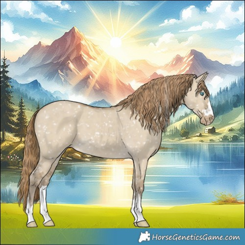 Horse Color:Classic Cream Champagne Dun Snowflake Varnish