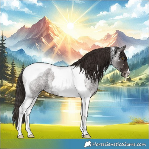 Horse Color:Liver Red Roan Tobiano Snowflake Varnish