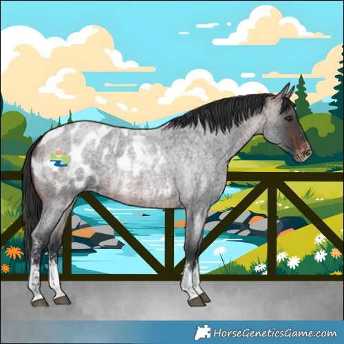 Horse Color:Brown Roan Sabino Blanket