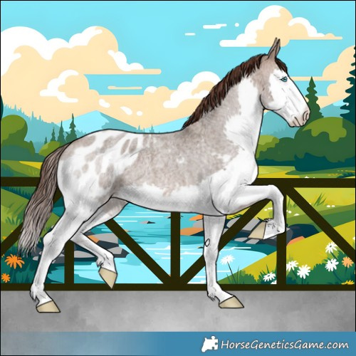 Horse Color:Brown Roan Dun Splash Blanket Rabicano