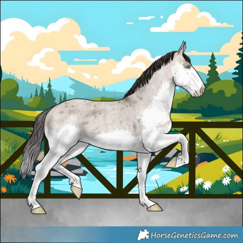 Horse Color:Brown Roan Dun Splash 