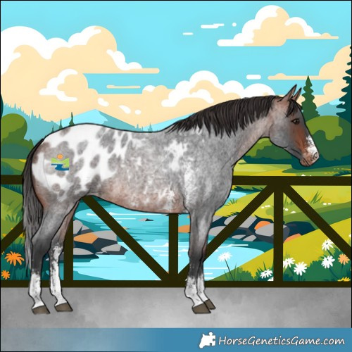 Horse Color:Bay Roan Sabino Blanket Rabicano